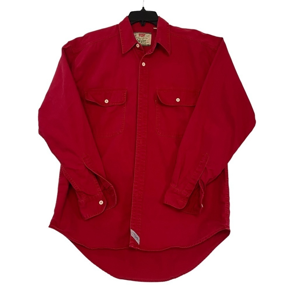 Levi's Men's Red Casual Button-Down Shirt